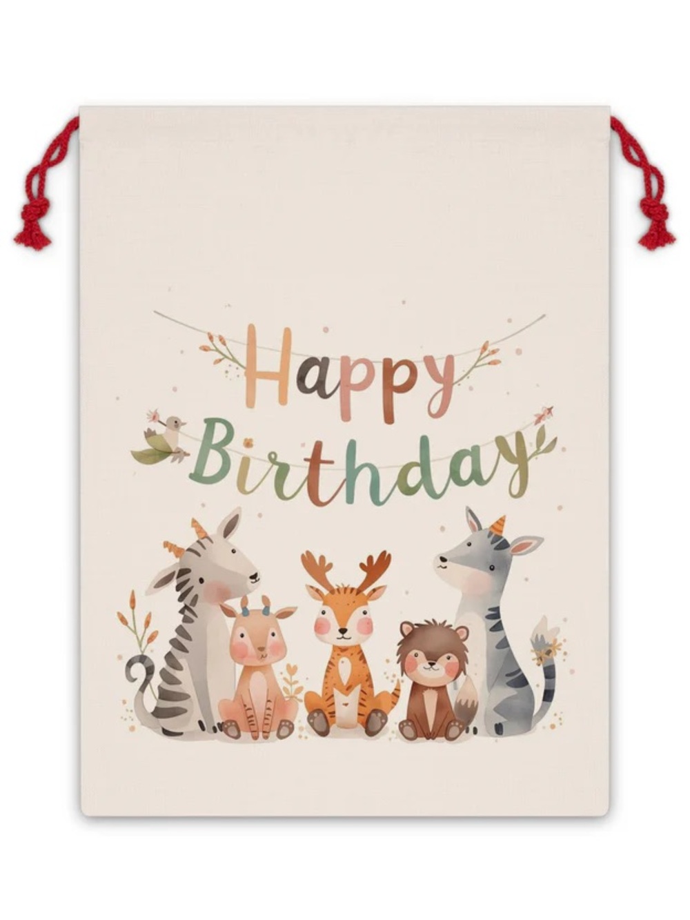 Happy Birthday Animal Gift Bag (sack).  19.7” x 26”